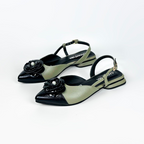 CALZADO CACHATINA - ZUECO MUJER - ELVA 2 - CUERO BAMBI VERDE OLIVA X CUERO NEGRO