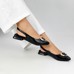 ALZADO CACHATINA - ZUECO MUJER - ROXY - CUERO NEGRO