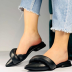 CALZADO CACHATINA - ZUECO MUJER - NOVA - CUERO CONFECCION NEGRO