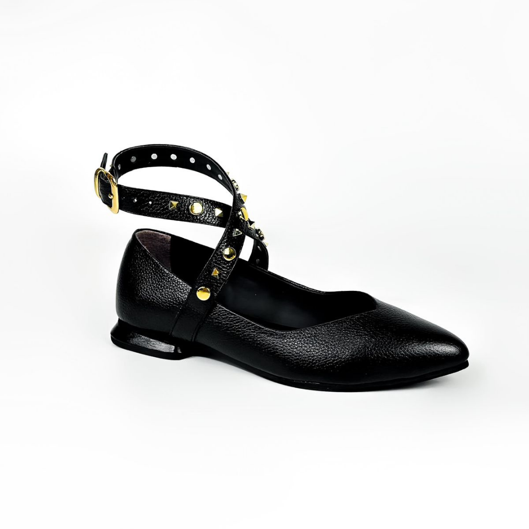 CALZADO CACHATINA -  BALETA MUJER - LETTY - CUERO NEGRO