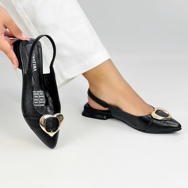 ALZADO CACHATINA - ZUECO MUJER - ROXY - CUERO NEGRO