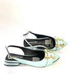 CALZADO CACHATINA - ZUECO MUJER - KADEISHA - CUERO BAMBY CELESTE