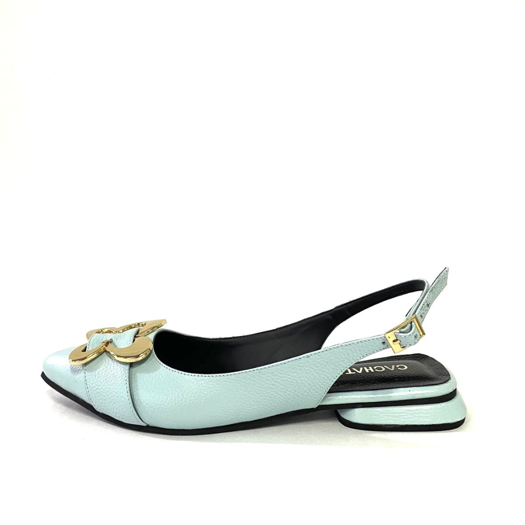 CALZADO CACHATINA - ZUECO MUJER - KADEISHA - CUERO BAMBY CELESTE