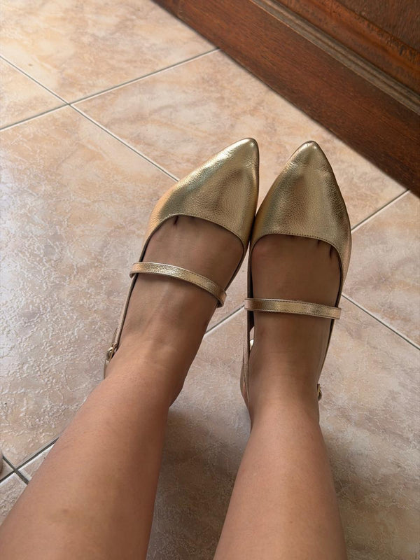 BALETA NERINA - BAMBIE FEDERICA DORADO - CALZADO CACHATINA