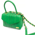 BOLSO CACHATINA - CITY BAG - CUERO VERDE LOZZA
