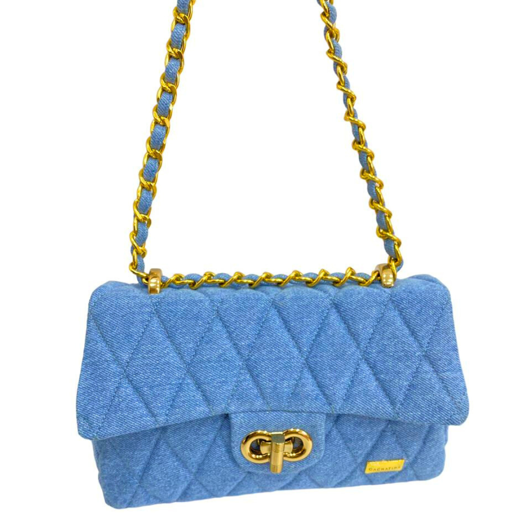 BOLSO CACHATINA - RIVER BAG - DENIM CLARO
