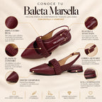 BALETA MARSELLA - BAMBIE BORGOÑA - CALZADO CACHATINA
