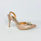 EDNA - CALZADO CACHATINA - ESTILETO MUJER - CUERO CHAROL TAUPE - TACON 7.5 (10 CM)