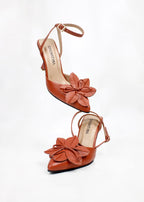 ESTILETO ORVIETO - ELA TERRACOTA X BEIGE - ALTURA 7.5