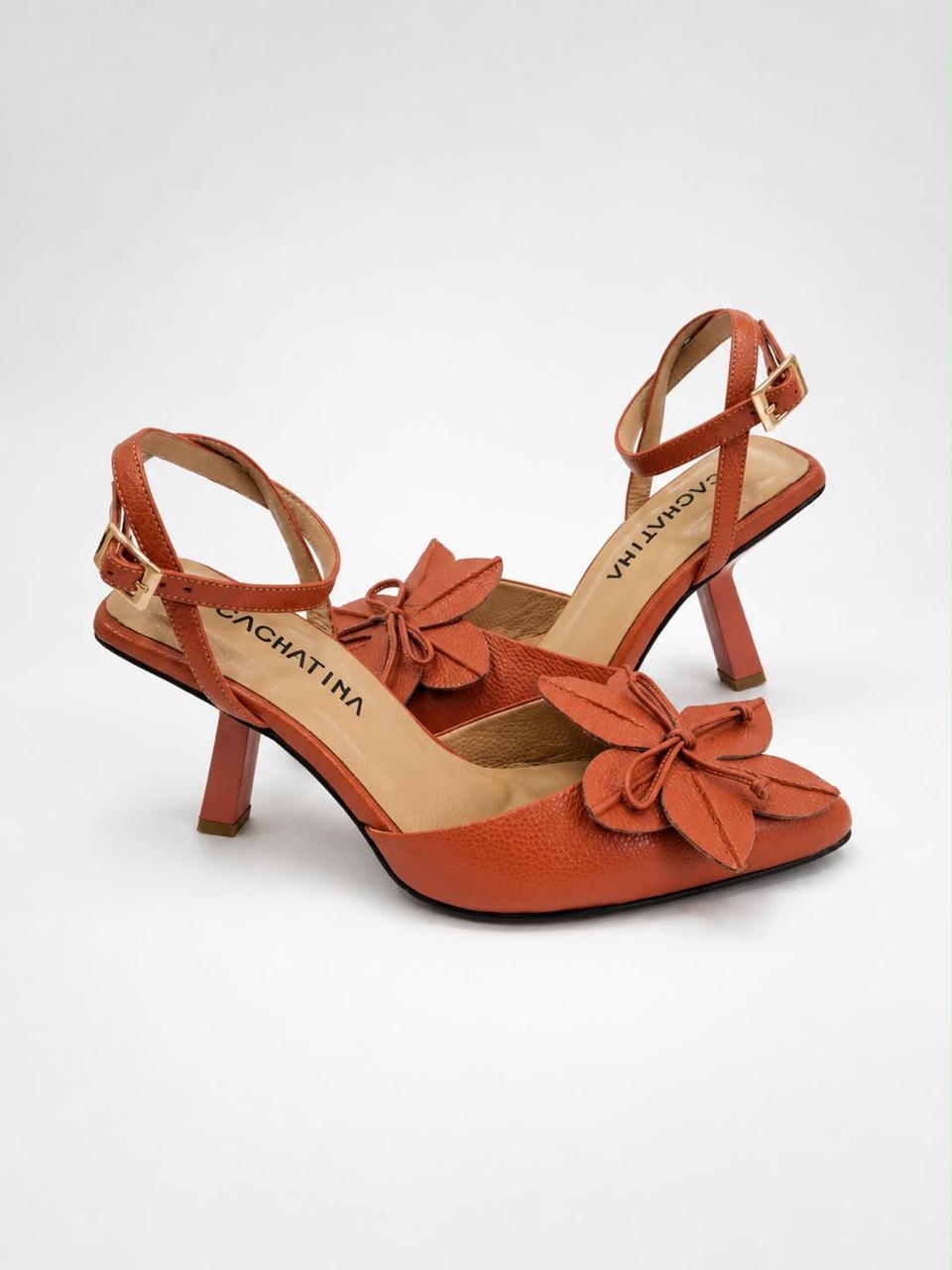 ESTILETO ORVIETO - ELA TERRACOTA X BEIGE - ALTURA 7.5