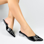 ROXEL - CALZADO CACHATINA - ESTILETO MUJER - CHAROL NEGRO - TACON 3.5 (5 CM)