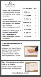 GUIA DE TALLAS CACHATINA