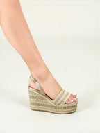PLATAFORMA BARCELONA STORE - FEDERICA DORADO X YUTE - ALTURA 7.5 (12 CM) - CALZADO CACHATINA