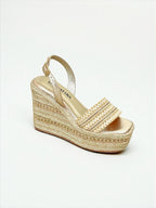 PLATAFORMA BARCELONA STORE - FEDERICA DORADO X YUTE - ALTURA 7.5 (12 CM) - CALZADO CACHATINA