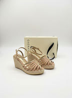 PLATAFORMA CAIRO - FOLIA ORO DOLLAR X FRAPPE - ALTURA 7.5 (10 CM) - CALZADO CACHATINA