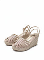 PLATAFORMA CAIRO - FOLIA ORO DOLLAR X FRAPPE - ALTURA 7.5 (10 CM) - CALZADO CACHATINA