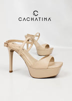 PLATAFORMA FLORENCIA - CUERO PRIMAVERA CAPUCHINO - ALTURA 7.5 (12,5 CM) - CALZADO CACHATINA