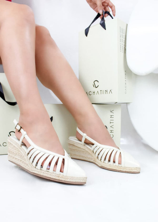 PLATAFORMA RIO - CONFECCION OSTRA SATIN - ALTURA 5.5 (7,5 CM) - CALZADO CACHATINA