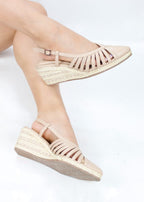 PLATAFORMA RIO - CUERO ELA TAUPE X YUTE - ALTURA 5.5 (7,5 CM) - CALZADO CACHATINA