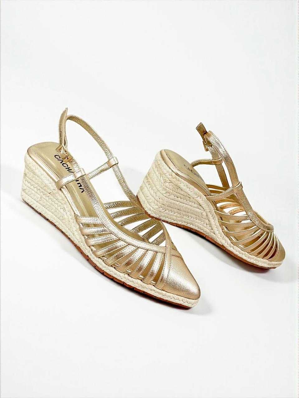 PLATAFORMA RIO STORE - FEDERICA ORO X YUTE - ALTURA 5.5 (7,5 CM) - CALZADO CACHATINA