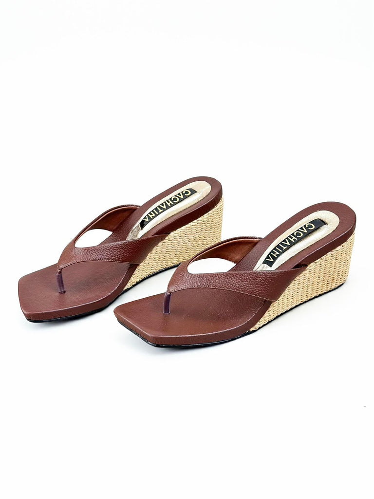 PLATAFORMA TAMPA - BAMBIE CHOCOLATE AVELLANA - ALTURA 5.5 (8,5 CM) - CALZADO CACHATINA