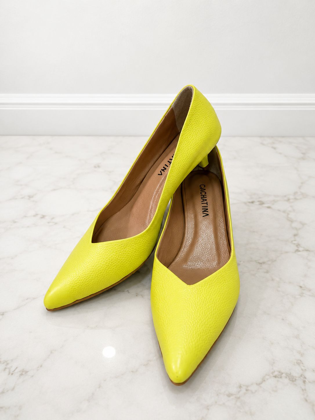 PUMP JESSIE - BAMBIE VERDE LIMON - ALTURA 3.5
