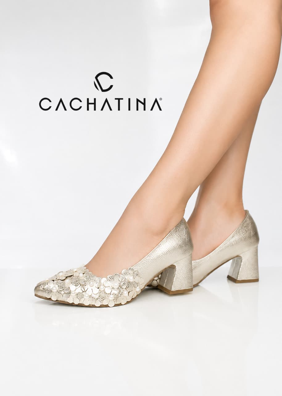 PUMPS ALOHA - BAMBIE DORADO - ALTURA 3.5