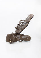 SANDALIA OLIVIA - CONFECCION TAUPE CHIP - ALTURA 1.5