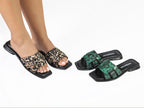 SANDALIA TRENK - BAMBIE NEGRO X ANIMAL PRINT