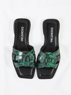 SANDALIA TRENK - BAMBIE NEGRO X CASCABEL VERDE