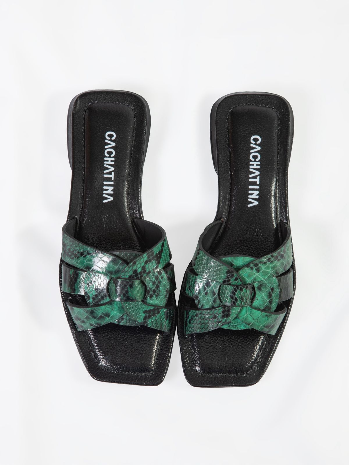 SANDALIA TRENK - BAMBIE NEGRO X CASCABEL VERDE