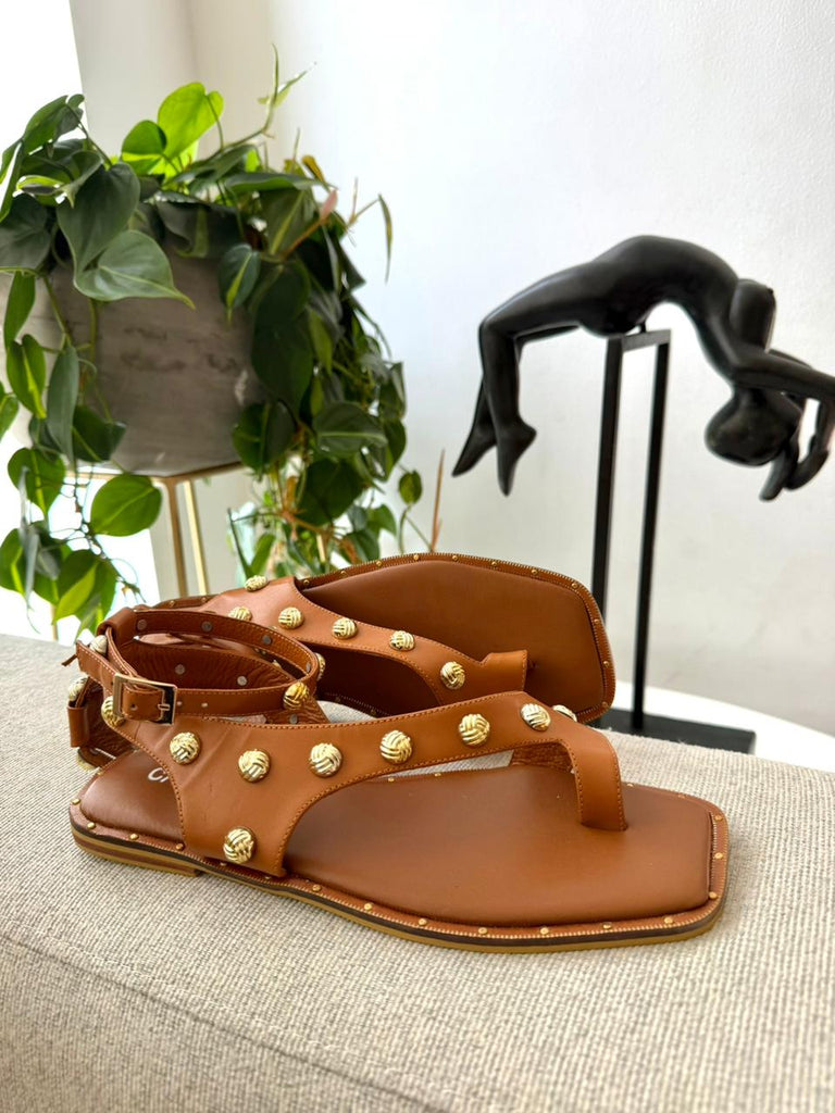 SANDALIA GOYANG - PRIMAVERA MIEL CLARO X MIEL - TACON 1.5 (1,5 CM) - CALZADO CACHATINA