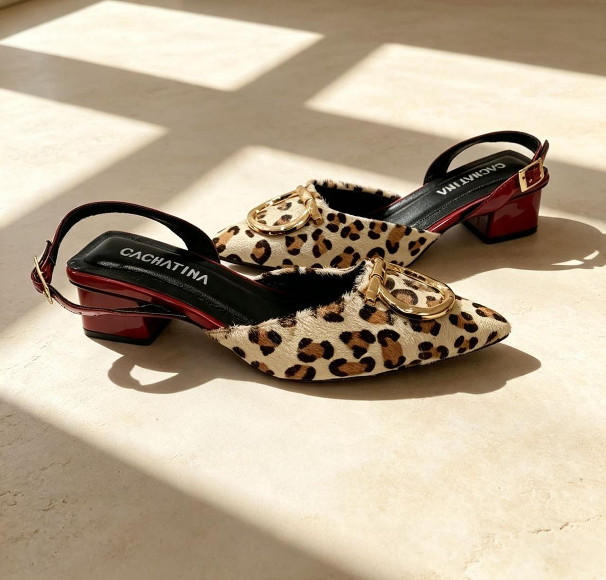 STILETO ARLES - PRINT X CHAROL ROJO - ALTURA 3.5