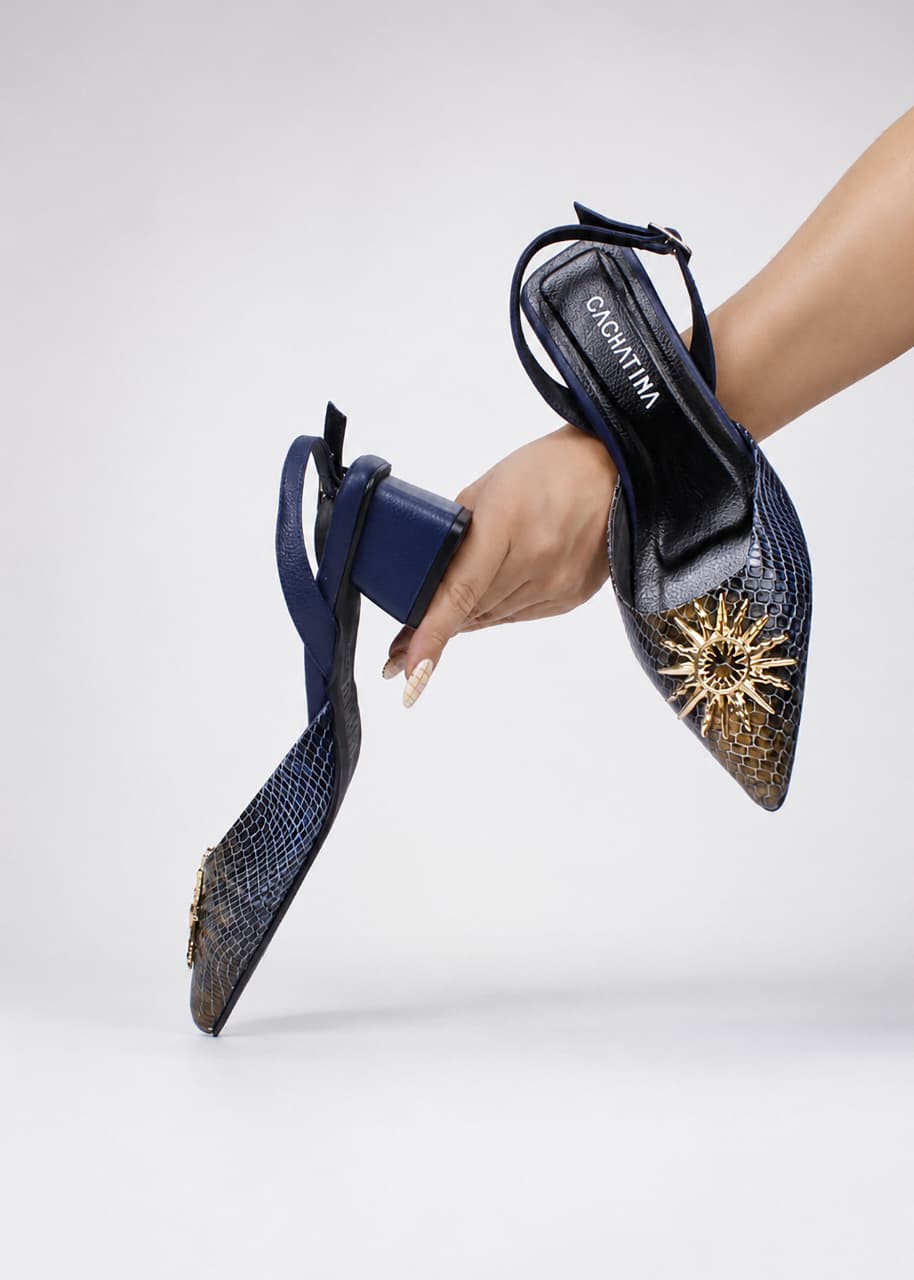 STILETO LUREZETH STORE - CABALA AZUL PARDO X AZUL NOCHE - ALTURA 3.5