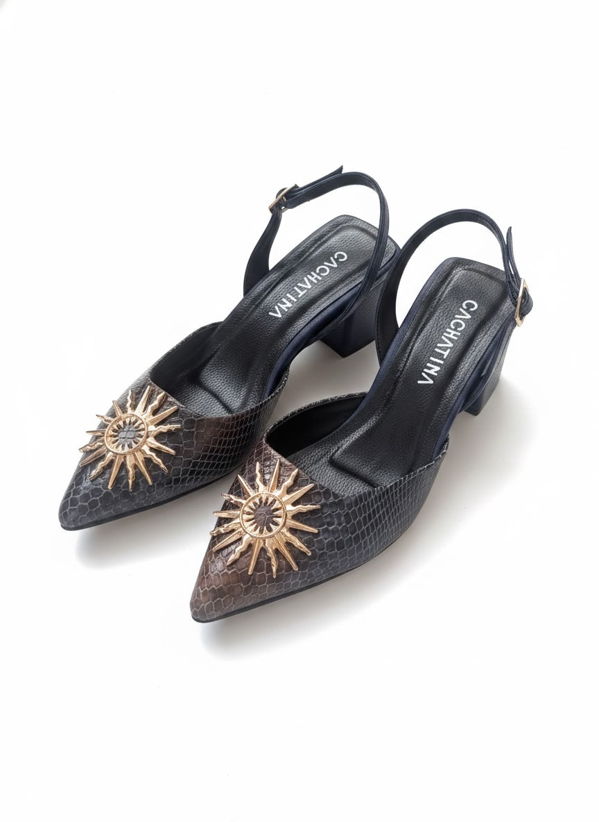 STILETO LUREZETH STORE - CABALA AZUL PARDO X AZUL NOCHE - ALTURA 3.5