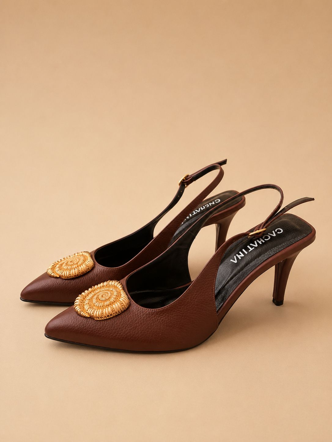 STILETO BROWN - BAMBIE CHOCOLATE X NEGRO - ALTURA 7.5