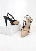 STILETO LILIANE STORE - BAMBIE FRAPPE X CHAROL NEGRO - ALTURA 7.5 (10 CM) - CALZADO CACHATINA