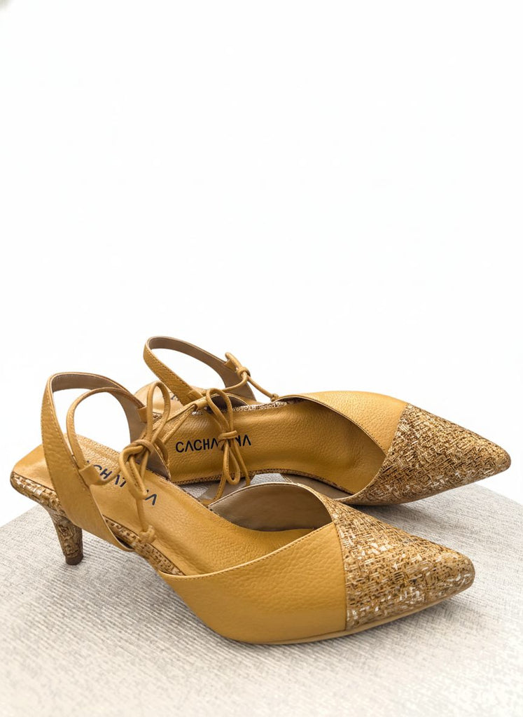 STILETO VARNA - BAMBIE AMBAR X FOLIA DOLLAR AMBAR - ALTURA 5.5 (7,5 CM) - CALZADO CACHATINA