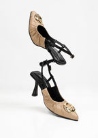 STILETO ZAYA - CONFECCION FRAPPE X BAMBIE NEGRO - ALTURA 5.5 (8 CM) - CALZADO CACHATINA