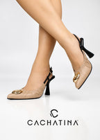 STILETO ZAYA - CONFECCION FRAPPE X BAMBIE NEGRO - ALTURA 5.5 (8 CM) - CALZADO CACHATINA