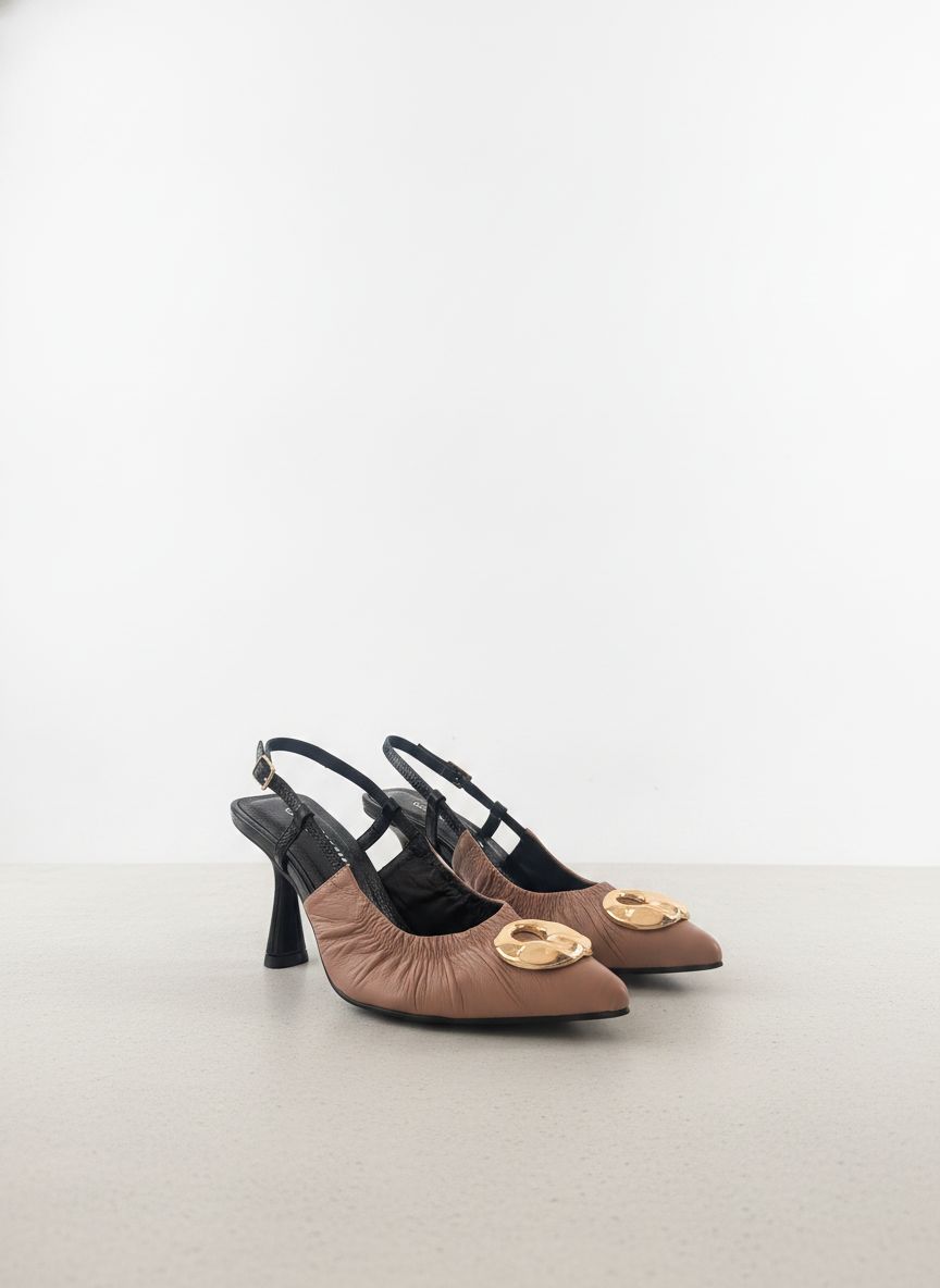 STILETO ZAYA - CONFECCION FRAPPE X BAMBIE NEGRO - ALTURA 5.5 (8 CM) - CALZADO CACHATINA