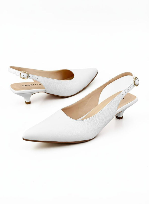 STILETTO POFFI - BAMBIE BLANCO - ALTURA 3.5 (5 CM) - CALZADO CACHATINA
