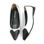 CALZADO CACHATINA - SANDALIA BALETA MUJER - ABBA - CUERO BLANCO X NEGRO