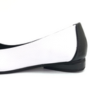 CALZADO CACHATINA - SANDALIA BALETA MUJER - ABBA - CUERO BLANCO X NEGRO