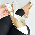 CALZADO CACHATINA - ZUECO MUJER - EMMA - CUERO VERDE COBRE X TALCO