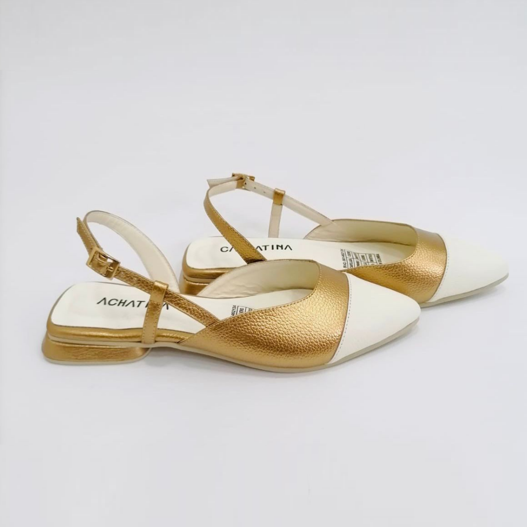 CALZADO CACHATINA - ZUECO MUJER - EMMA - CUERO VERDE COBRE X TALCO