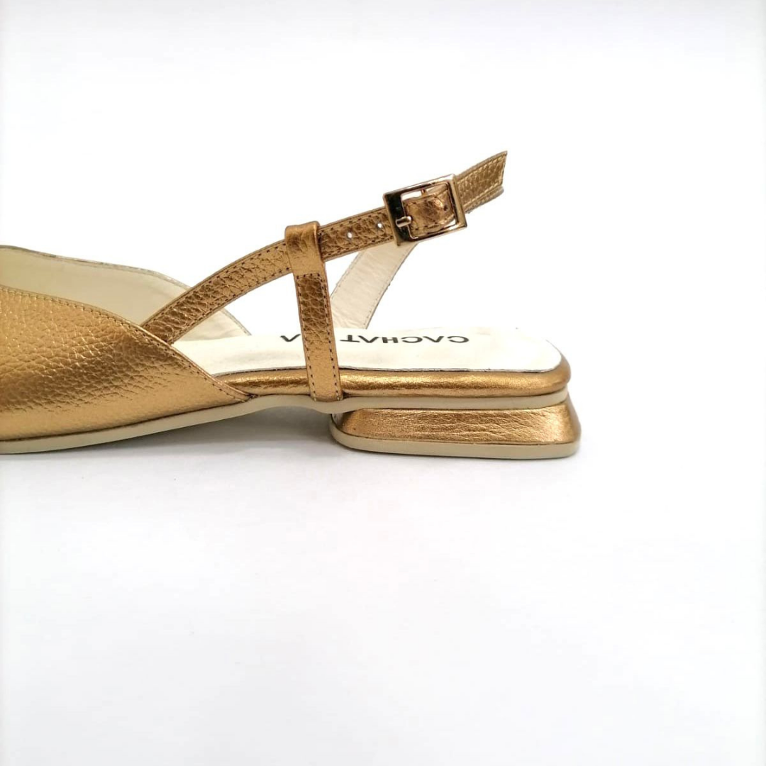 CALZADO CACHATINA - ZUECO MUJER - EMMA - CUERO VERDE COBRE X TALCO