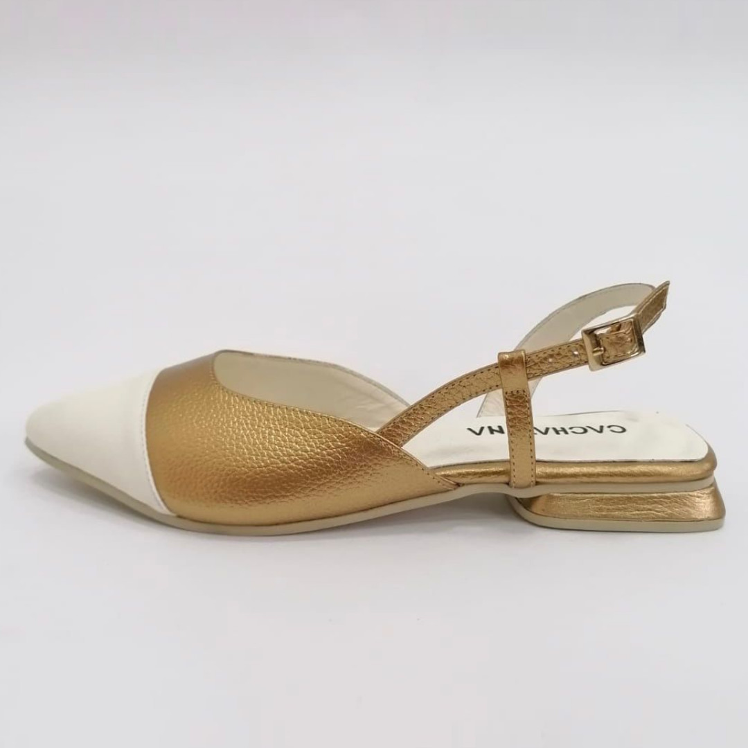 CALZADO CACHATINA - ZUECO MUJER - EMMA - CUERO VERDE COBRE X TALCO