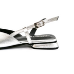 CALZADO CACHATINA - ZUECO MUJER - EMMA - CUERO PLATEADO X NEGRO