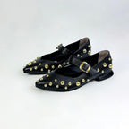 CALZADO CACHATINA - SANDALIA BALETA MUJER - FARYDA - CUERO NEGRO